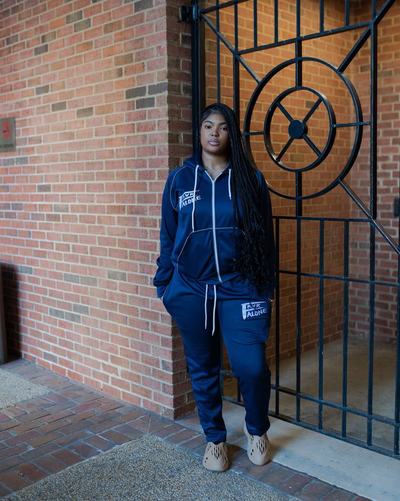 Navy Blue Fleece Tracksuit